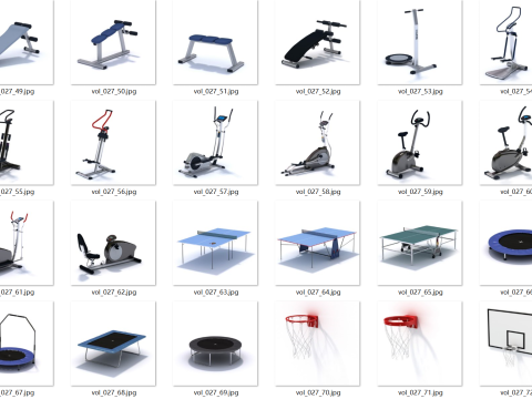 96 equipamiento deportivo Modelo 3D