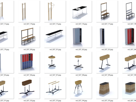 96 equipamiento deportivo Modelo 3D