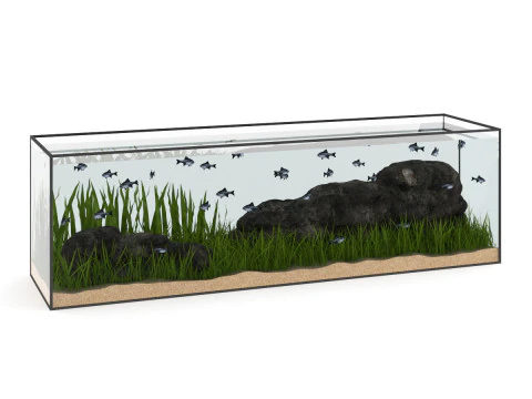 15 fish tank models 3D Model