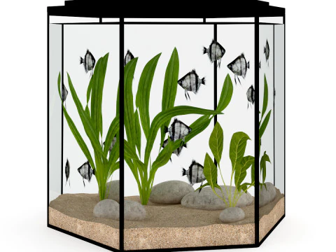 15 fish tank models 3D Model