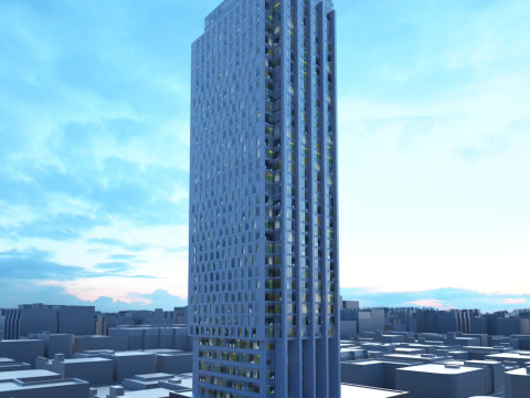 52 skyscrapers 3D Model
