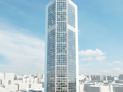 52 skyscrapers 3D Model