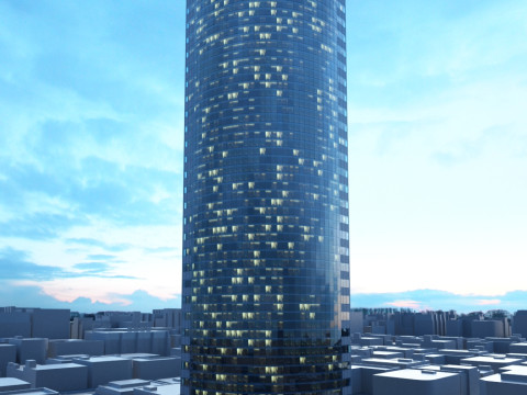 52 skyscrapers 3D Model