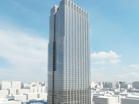 52 skyscrapers 3D Model