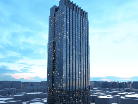 52 skyscrapers 3D Model