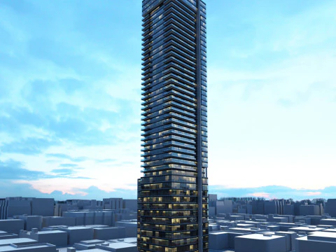 52 skyscrapers 3D Model