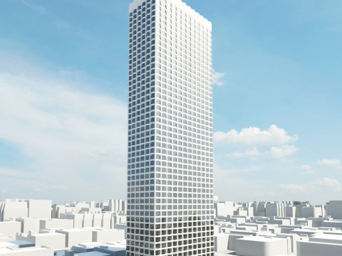 52 skyscrapers 3D Model