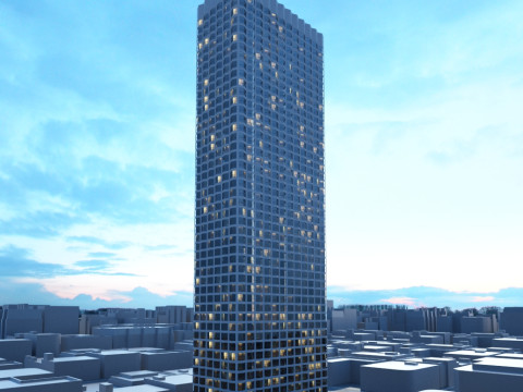52 skyscrapers 3D Model