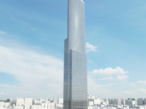 52 skyscrapers 3D Model
