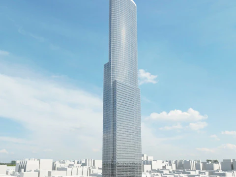 52 skyscrapers 3D Model