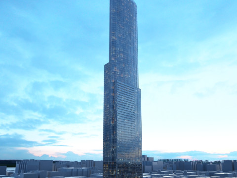 52 skyscrapers 3D Model