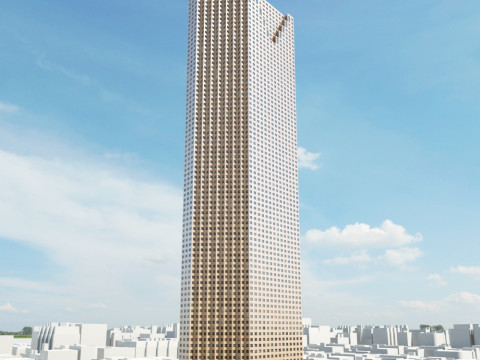 52 skyscrapers 3D Model