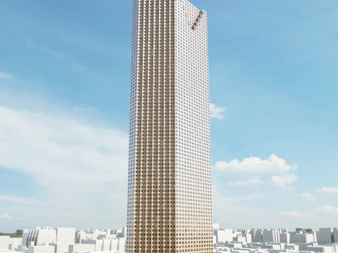 52 skyscrapers 3D Model