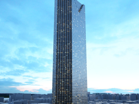 52 skyscrapers 3D Model
