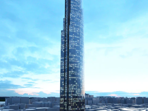 52 skyscrapers 3D Model