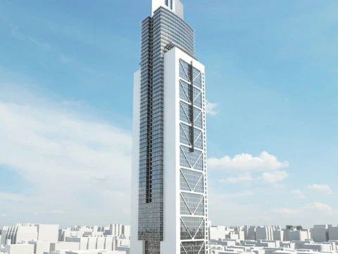 52 skyscrapers 3D Model