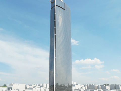 52 skyscrapers 3D Model