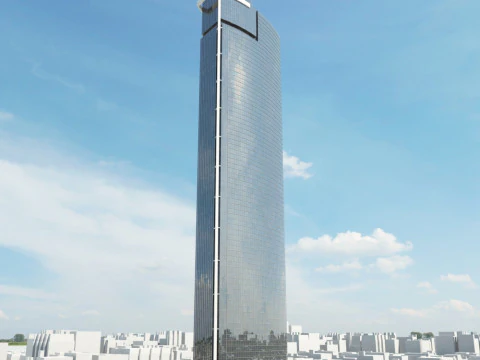 52 skyscrapers 3D Model