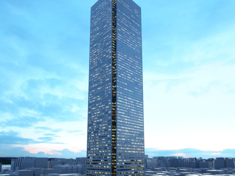 52 skyscrapers 3D Model