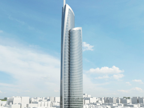 52 skyscrapers 3D Model