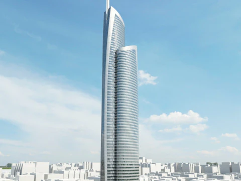 52 skyscrapers 3D Model