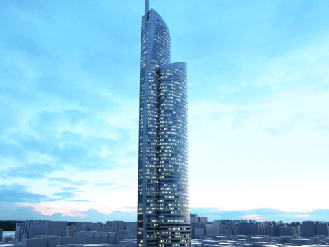 52 skyscrapers 3D Model
