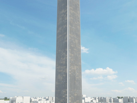 52 skyscrapers 3D Model