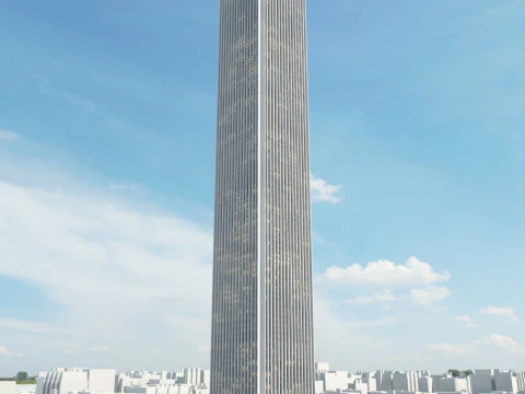 52 skyscrapers 3D Model