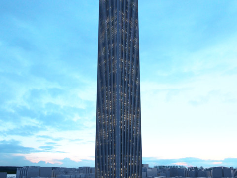 52 skyscrapers 3D Model