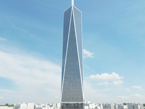 52 skyscrapers 3D Model
