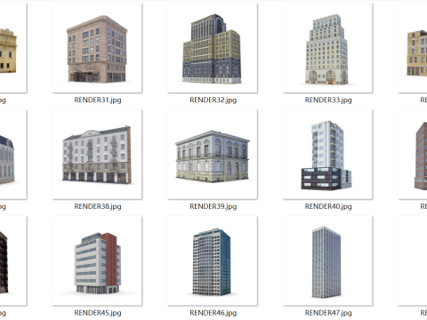 64 sets of housing construction 3D 模型