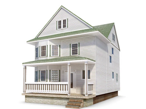 64 sets of housing construction 3D Model