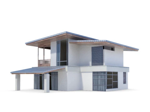 64 sets of housing construction 3D Model