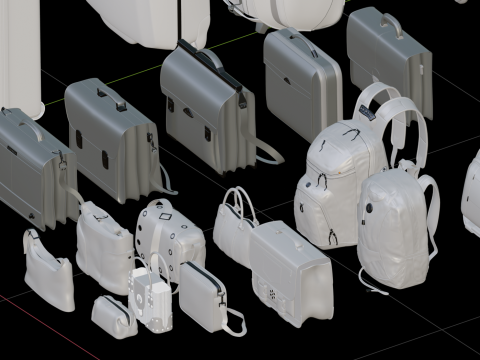 신발 백팩 일용품 3D 모델