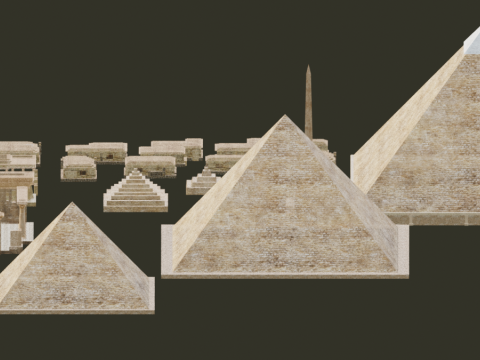 Ancient Egyptian pyramids 3D Модель