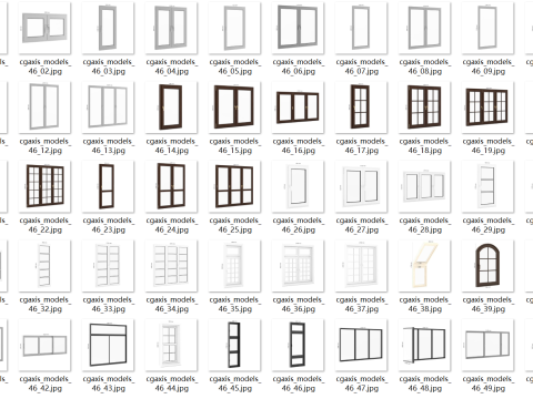 50 Window Models 3D 模型