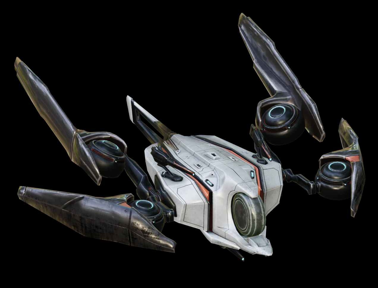 Science fiction spacecraft 3D Model .c4d .max .obj .3ds .fbx .stl .blend 