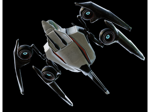 Science fiction spacecraft 3D मॉडल