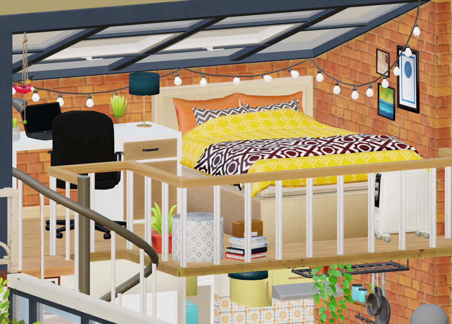Cartoon Single Apartment 3D Model .c4d .max .obj .3ds .fbx .stl .blend 