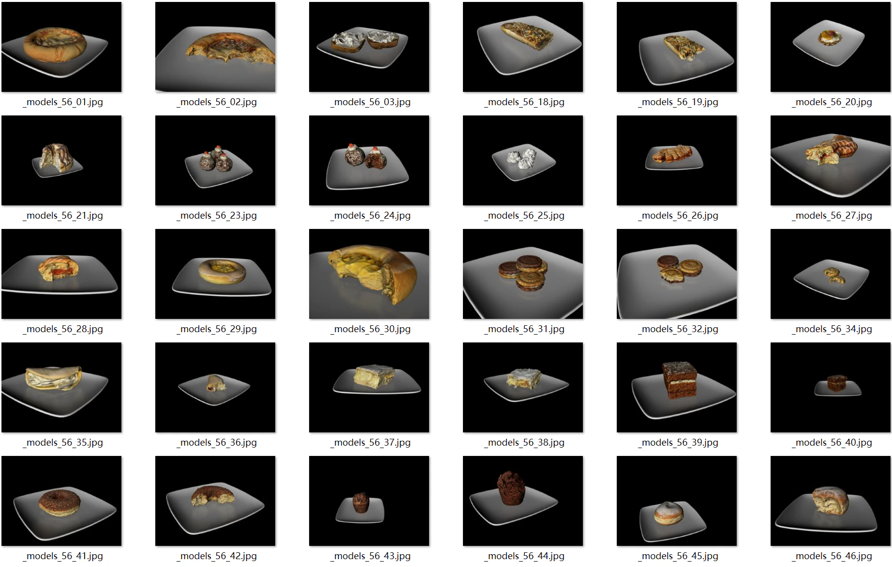 Food Dim sum collection 3D Model .c4d .max .obj .3ds .fbx .stl .blend