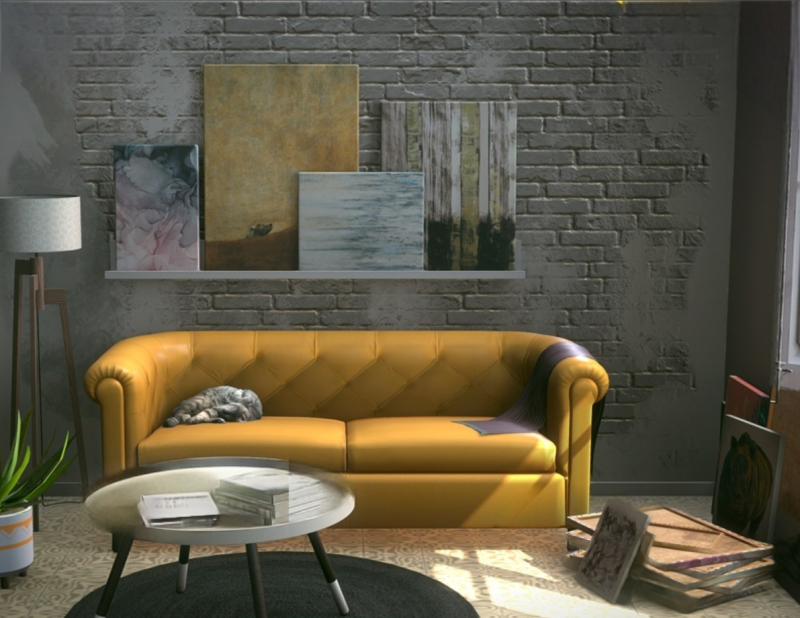 Simple retro apartment Modello 3D .c4d .max .obj .3ds .fbx .stl .blend