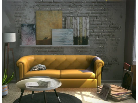 Semplice appartamento retrò Modello 3D