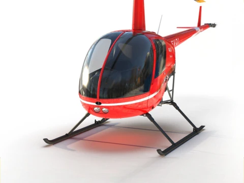 로빈슨 헬리콥터 3D 모델