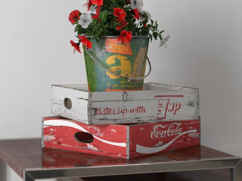 40 Vintage-Dekorationen 3D Modell