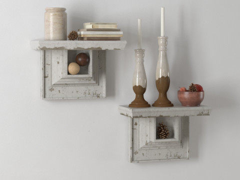 40 Vintage-Dekorationen 3D Modell