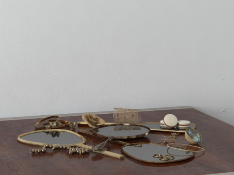 40 Vintage-Dekorationen 3D Modell