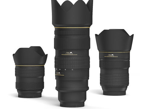 24 types of photography equipment 3D Model
