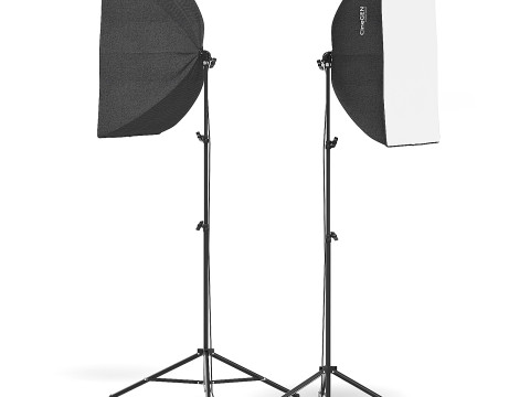 24 types of photography equipment 3D Model