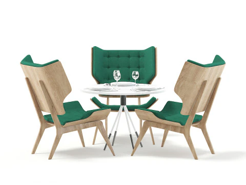 46 restaurant furniture items 3D Model