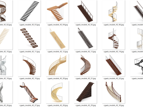 30 stair models 3D 模型